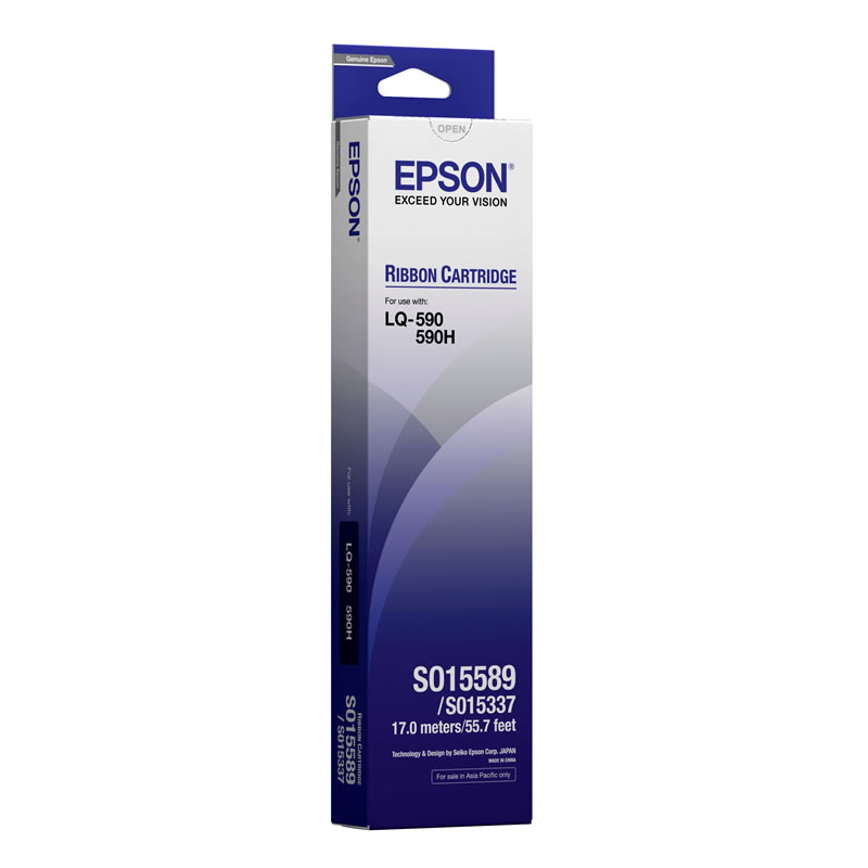 Ruy băng Epson LQ-590 (S015589) Black, Ribbon Cartridge - Chính hãng