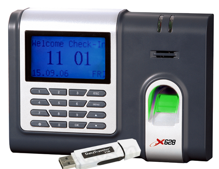 Máy chấm công vân thay, thẻ cảm ứng zksoftware X-628C