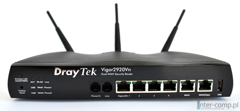 Draytek Vigor2920FVn Fiber Router - Firewall &  VPN server  - Loadbalancing - VPN Load Balancing - Tăng gấp đôi băng thông VPN - VoIP gateway - WiFi 802.11N