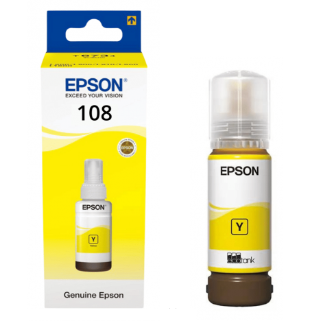 Mực in Epson 108 EcoTank Yellow Ink Bottle (C13T09C44A)