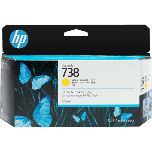 Mực HP 738 130ml Yellow DesignJet Ink Cartridge (498N7A)