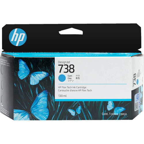 Mực HP 738 130ml Cyan DesignJet Ink Cartridge (498N5A)
