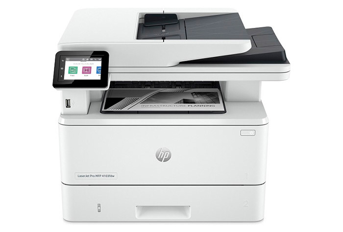 Máy in đa năng HP LaserJet Pro MFP 4103fdw - 2Z629A (Print/ Copy/ Scan/ Fax/ Wifi)