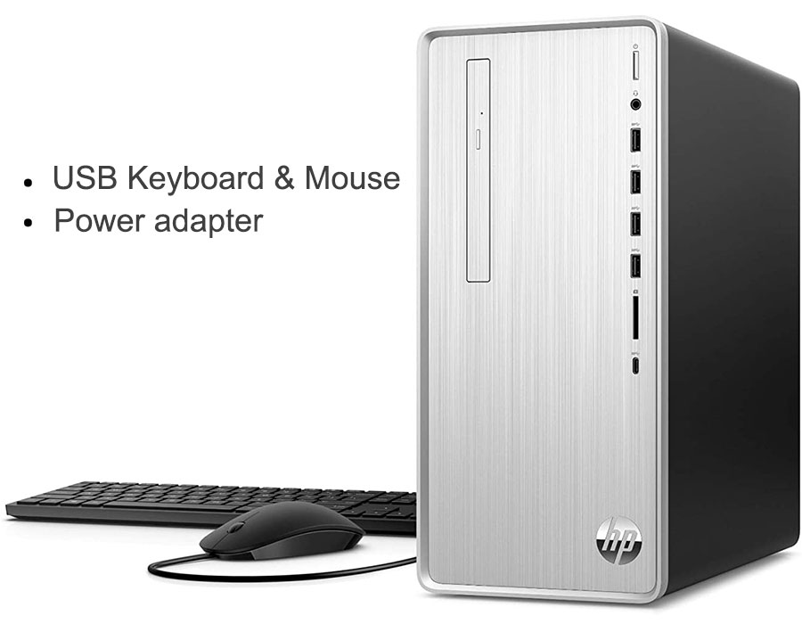 Máy tính để bàn HP Pavilion TP01-1002d, Core i3-10105 (3.7 GHz 6 MB ), 4GB RAM, 1TB , USB Keyboard & Mouse, Win 10_46J97PA