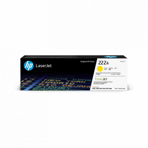 Mực HP 222A Yellow Original LaserJet Toner Cartridge (W2222A)
