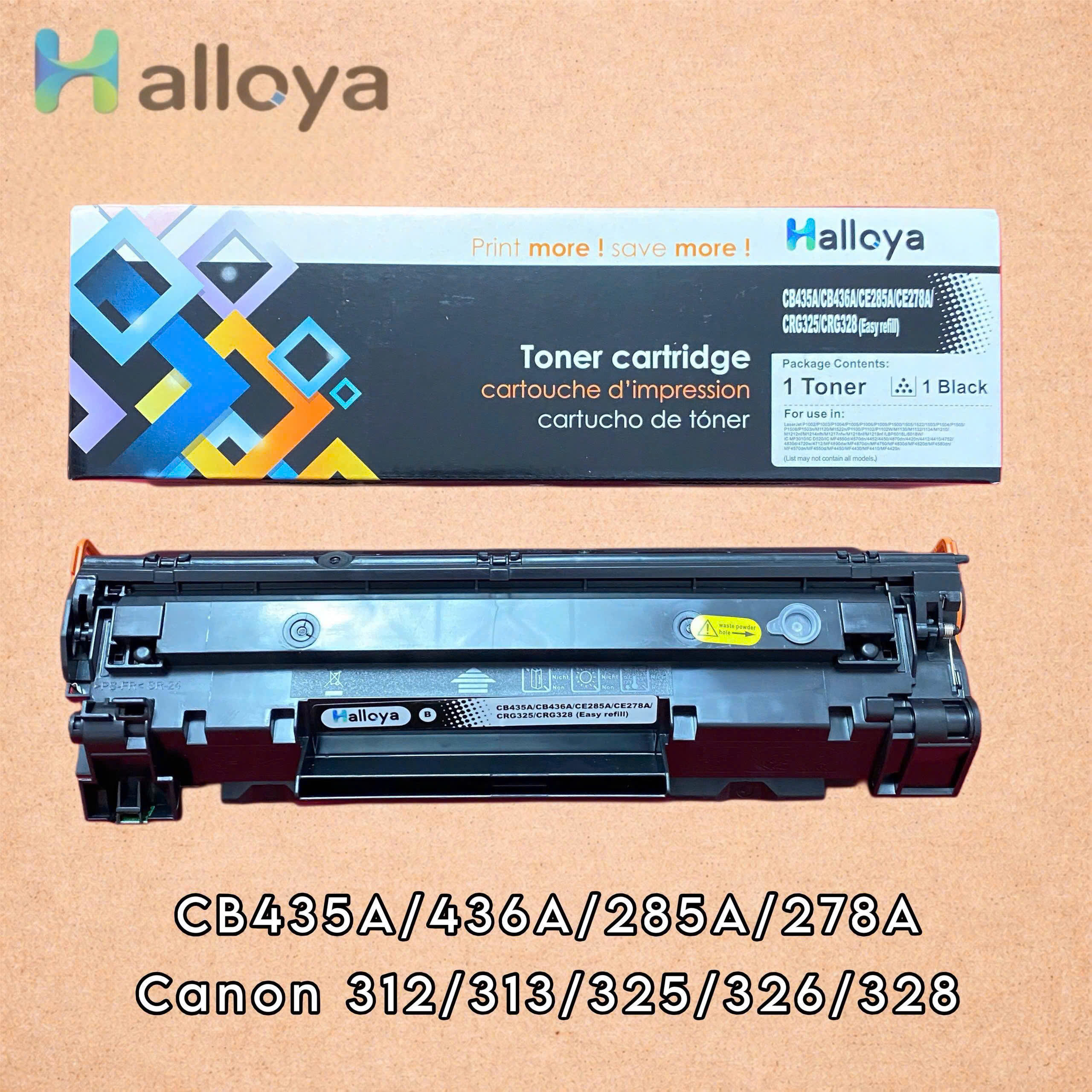 Mực thương hiệu Topjet Halloya HP CB435X/436X/285X/278X Canon 312/313/325/326/328
