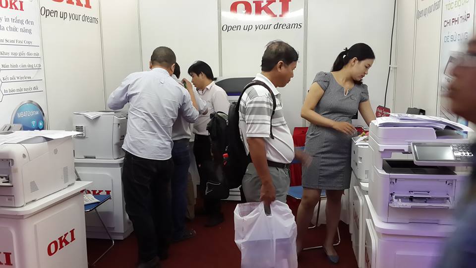 Hình ảnh máy in Oki tại Vietbuild 2015