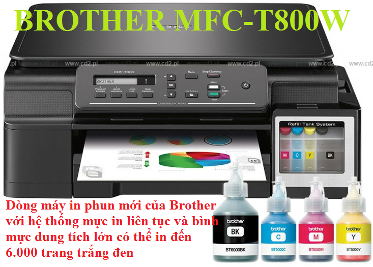 Mực in dùng cho máy Brother MFC-T800W