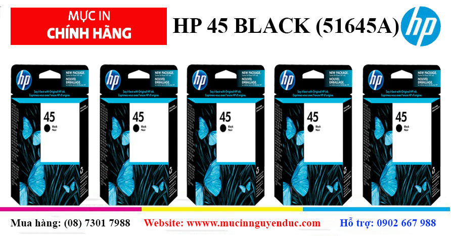 Đại lý phân phối mực in HP 45 Black chính hãng giao hàng tại tỉnh Quảng Ninh