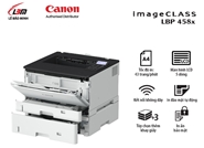 Máy in laser đen trắng Canon LBP458x (In đảo mặt| A3| A4| USB| LAN| WIFI)