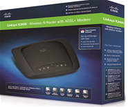 Linksys X2000 Wireless-N Router with ADSL2+ Modem (X-2000)