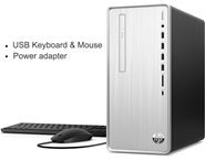 Máy tính để bàn HP Pavilion TP01-1002d, Core i3-10105 (3.7 GHz 6 MB ), 4GB RAM, 1TB , USB Keyboard & Mouse, Win 10_46J97PA