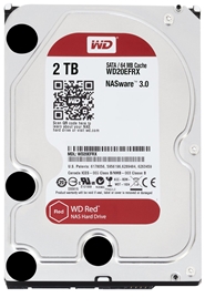 WD Red 2TB NAS Hard Drive: 1 to 8-bay RAID Hard Drive: 3.5-inch SATA 6 Gb/s, IntelliPower, 64MB Cache (WD20EFRX)